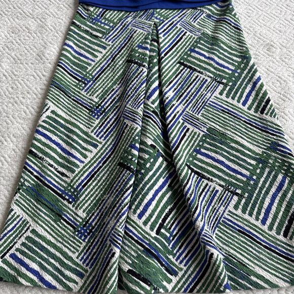 Anthropologie Ardmore Dress Size 4 Green Motif By HD In Paris - Picture 4 of 7